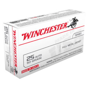 Winchester USA 25 ACP Auto - 50gr FMJ